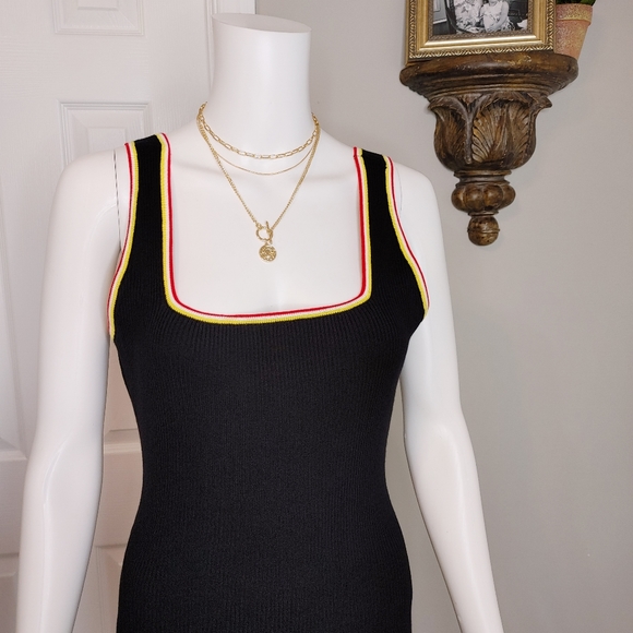 ALMOST FAMOUS Tank Strap Midi Sweater Dress, Black XL - Picture 7 of 13